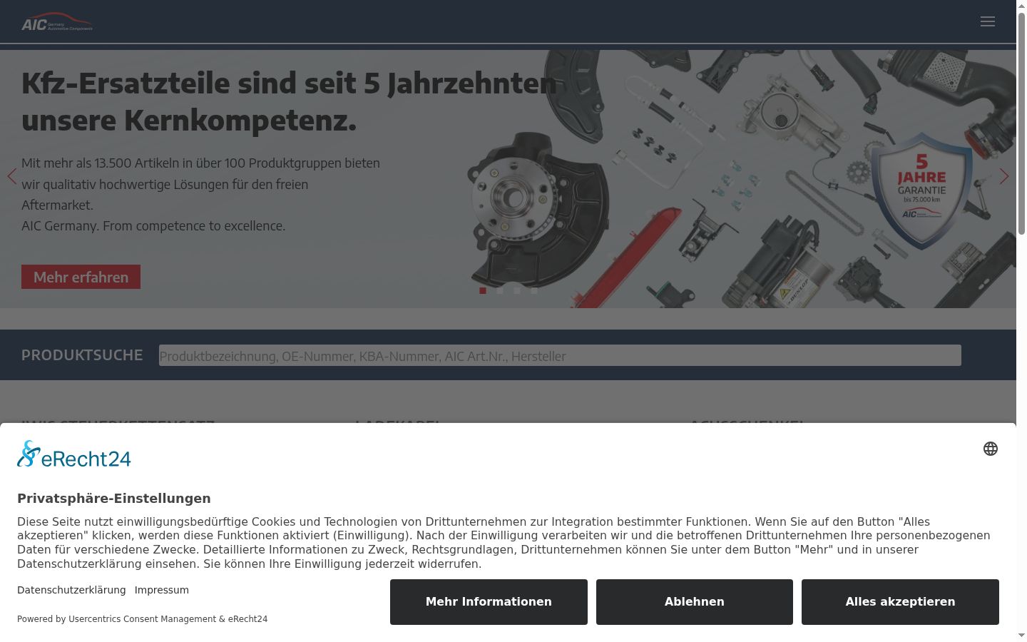 Screenshot van de toestemmingsbanner zoals getoond vóór enige interactie