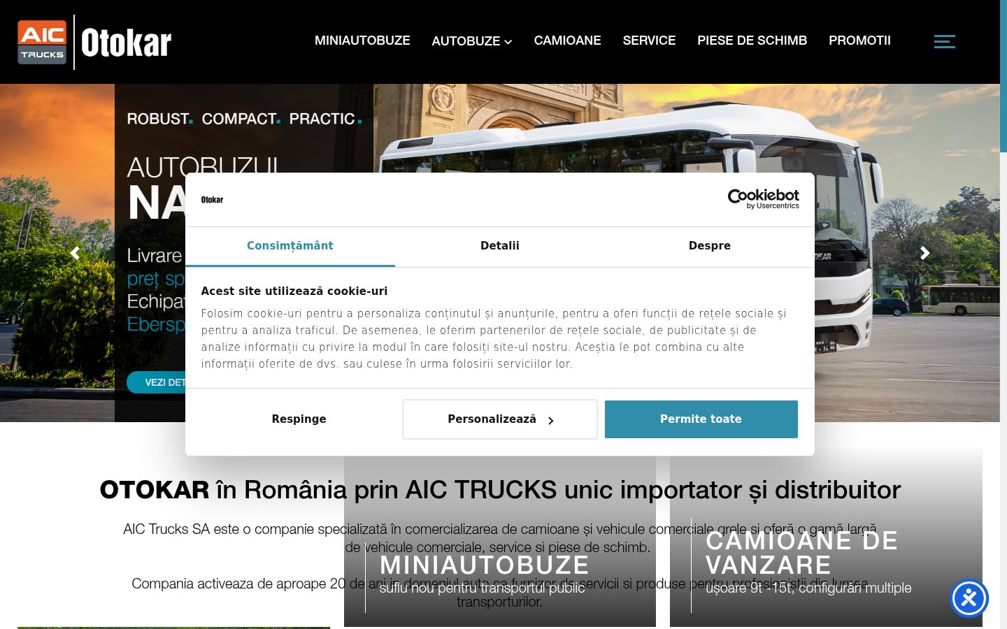 Screenshot of the consent banner shown before any interaction