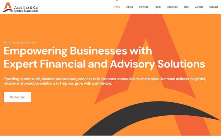 Screenshot of aic.com.pk