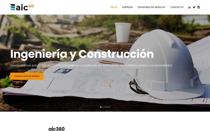 Screenshot van aic360.es