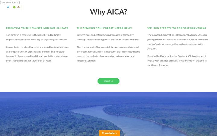 Screenshot von aica.org.br