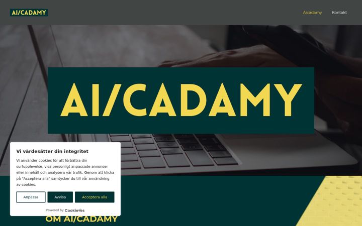 Screenshot of aicadamy.se