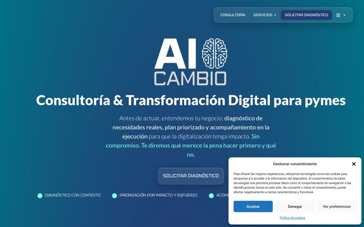 Screenshot of aicambio.com