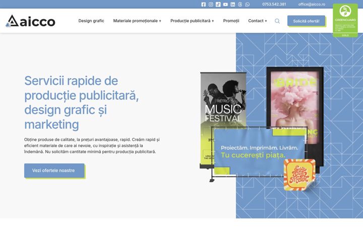 Screenshot von aicco.ro