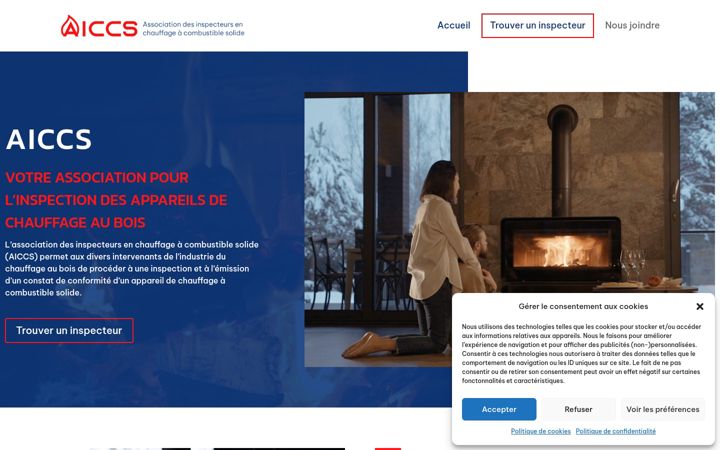 Screenshot of aiccs.ca