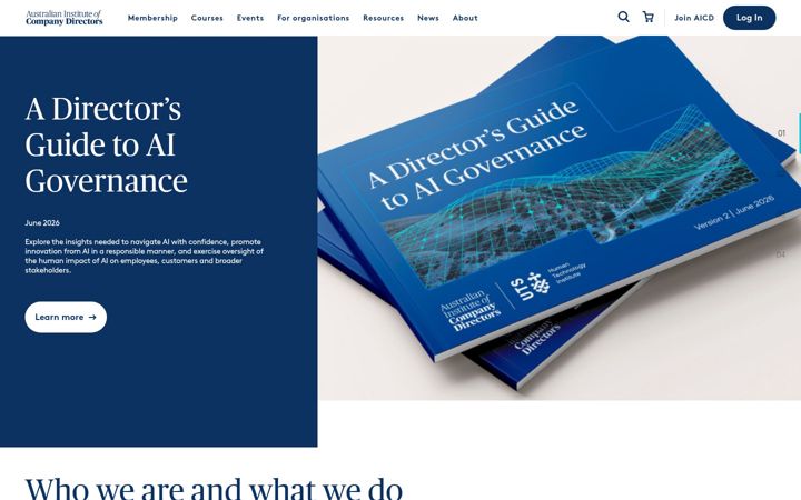 Screenshot of aicd.com.au