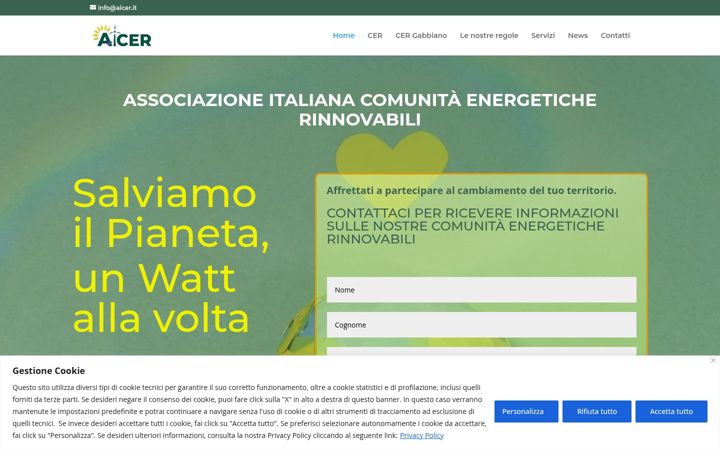 Screenshot of aicer.it