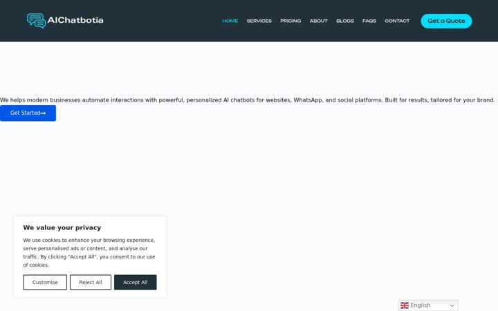 Screenshot of aichatbotia.com