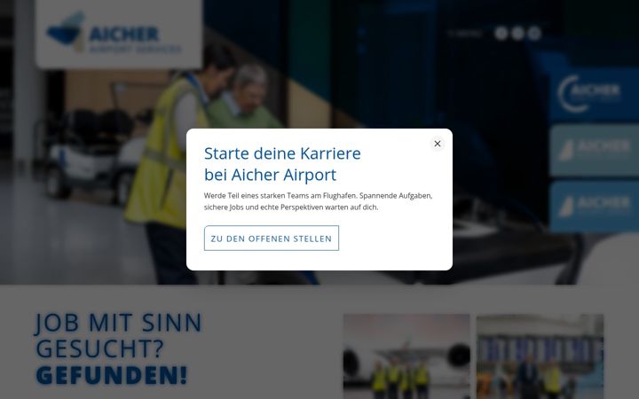 Screenshot of aicher-karriere.de