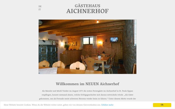 Screenshot of aichnerhof.it