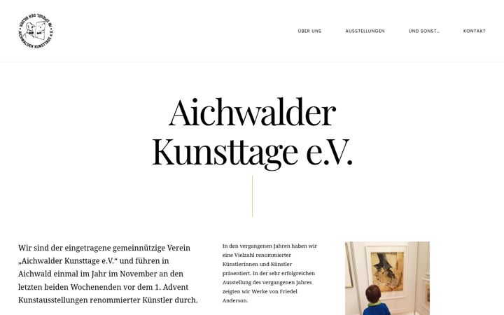 Zrzut ekranu aichwalder-kunsttage.de
