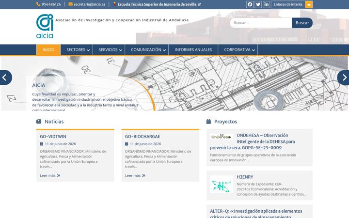 Screenshot of aicia.es