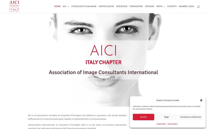 Screenshot of aiciitaly.org