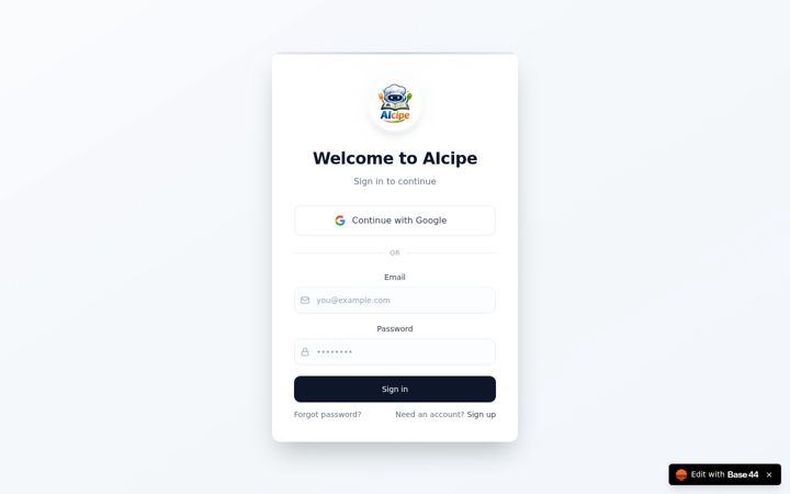 Screenshot von aicipe.app