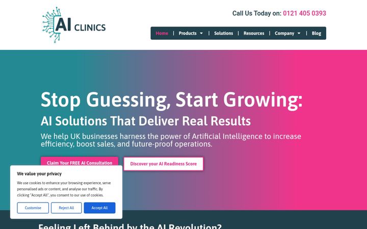 Screenshot di aiclinics.co.uk