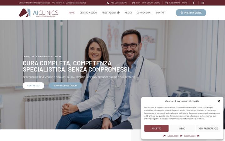 Screenshot of aiclinics.it