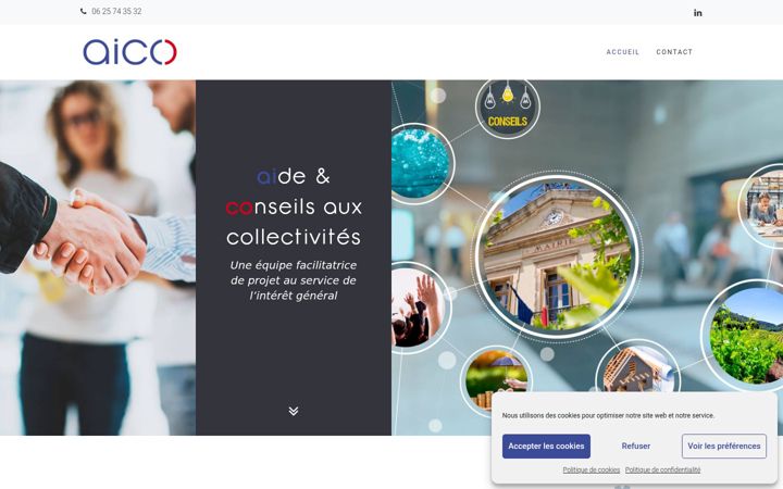 Screenshot di aico-collectivites.fr