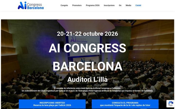 Posnetek zaslona aicongress.barcelona