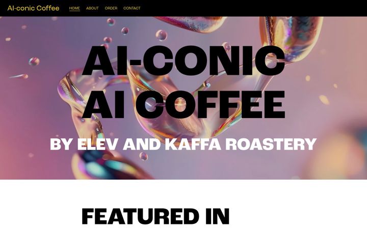 Screenshot of aiconiccoffee.com