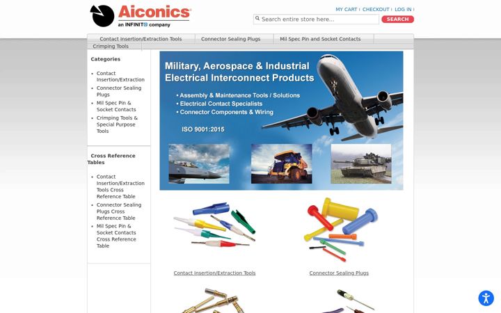 Skærmbillede af aiconics.com