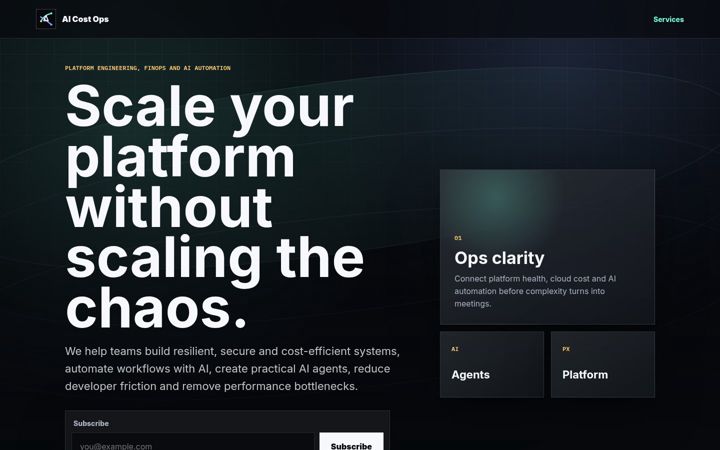 Screenshot of aicostops.dev