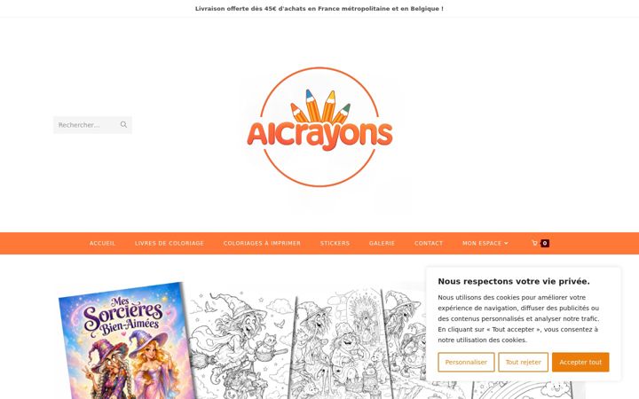 Екранна снимка на aicrayons.fr