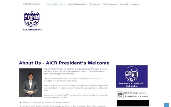 Екранна снимка на aicrinternational.org