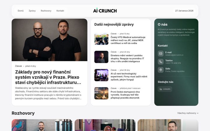 Screenshot of aicrunch.cz