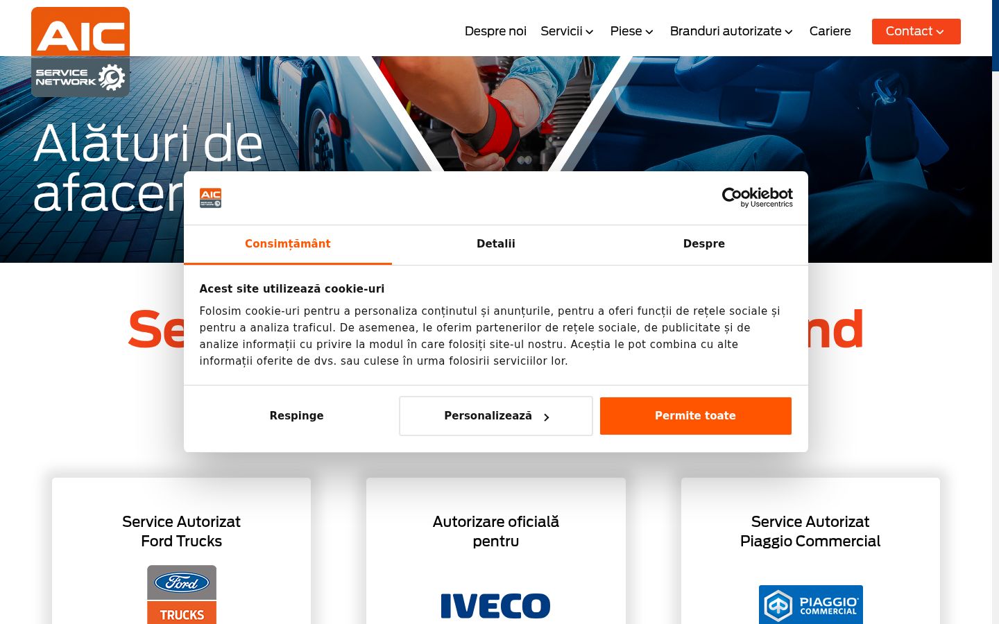 Screenshot des Einwilligungsbanners vor jeglicher Interaktion