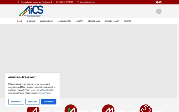 Screenshot of aicsperugia.it