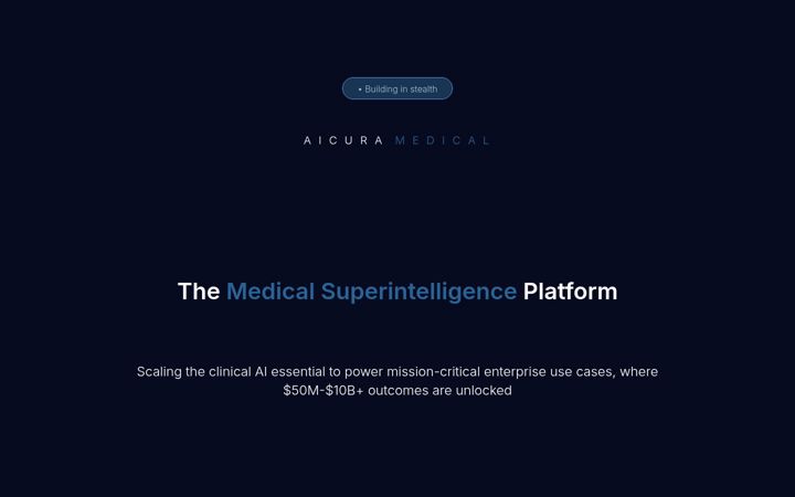 Skærmbillede af aicura-medical.com