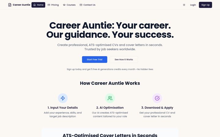 Screenshot of aicvboost.com