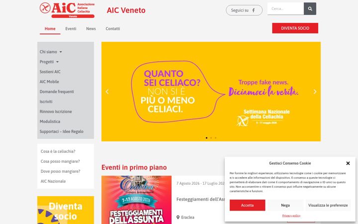 Screenshot of aicveneto.it