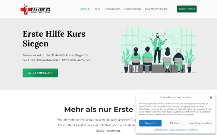 Screenshot of aid-life.de