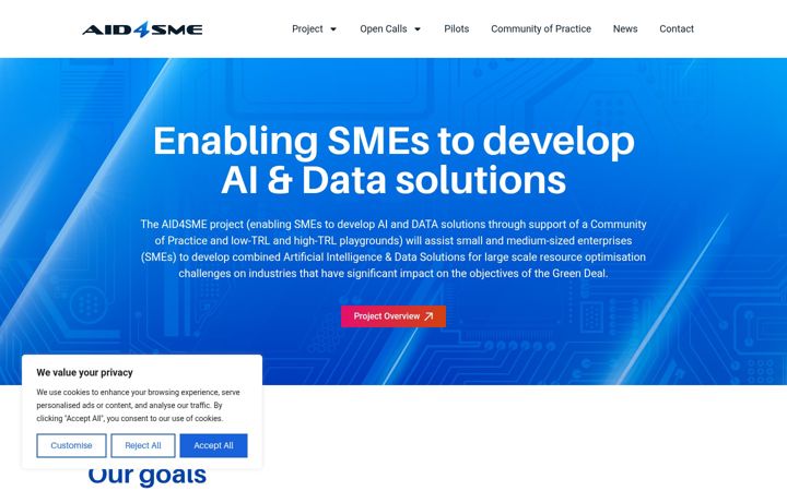 Screenshot of aid4sme.eu