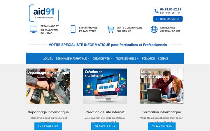 Screenshot von aid91.fr