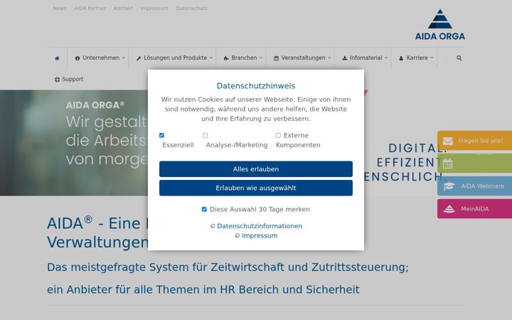 Screenshot of aida-dortmund.de