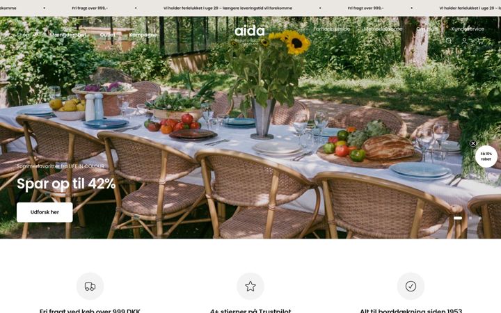 Screenshot of aida.dk