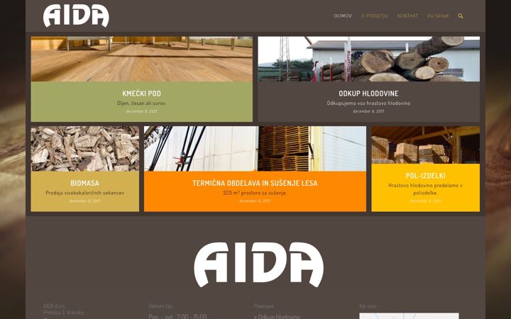 Screenshot of aida.si