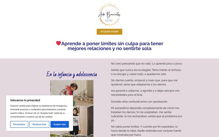 Captura de pantalla de aidabarrientos.com