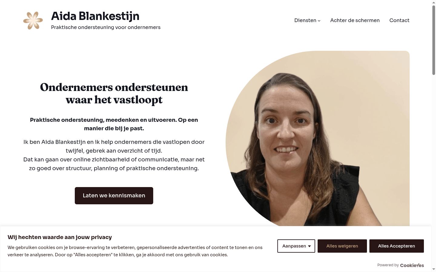 Screenshot del banner di consenso mostrato prima di qualsiasi interazione
