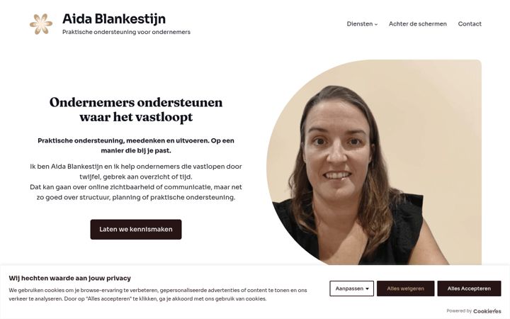 Screenshot of aidablankestijn.com