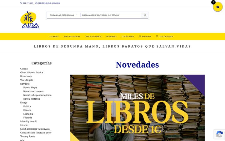 Screenshot of aidabooks.org