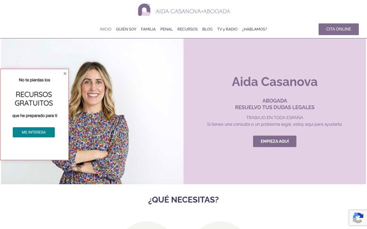 Screenshot of aidacasanova.com