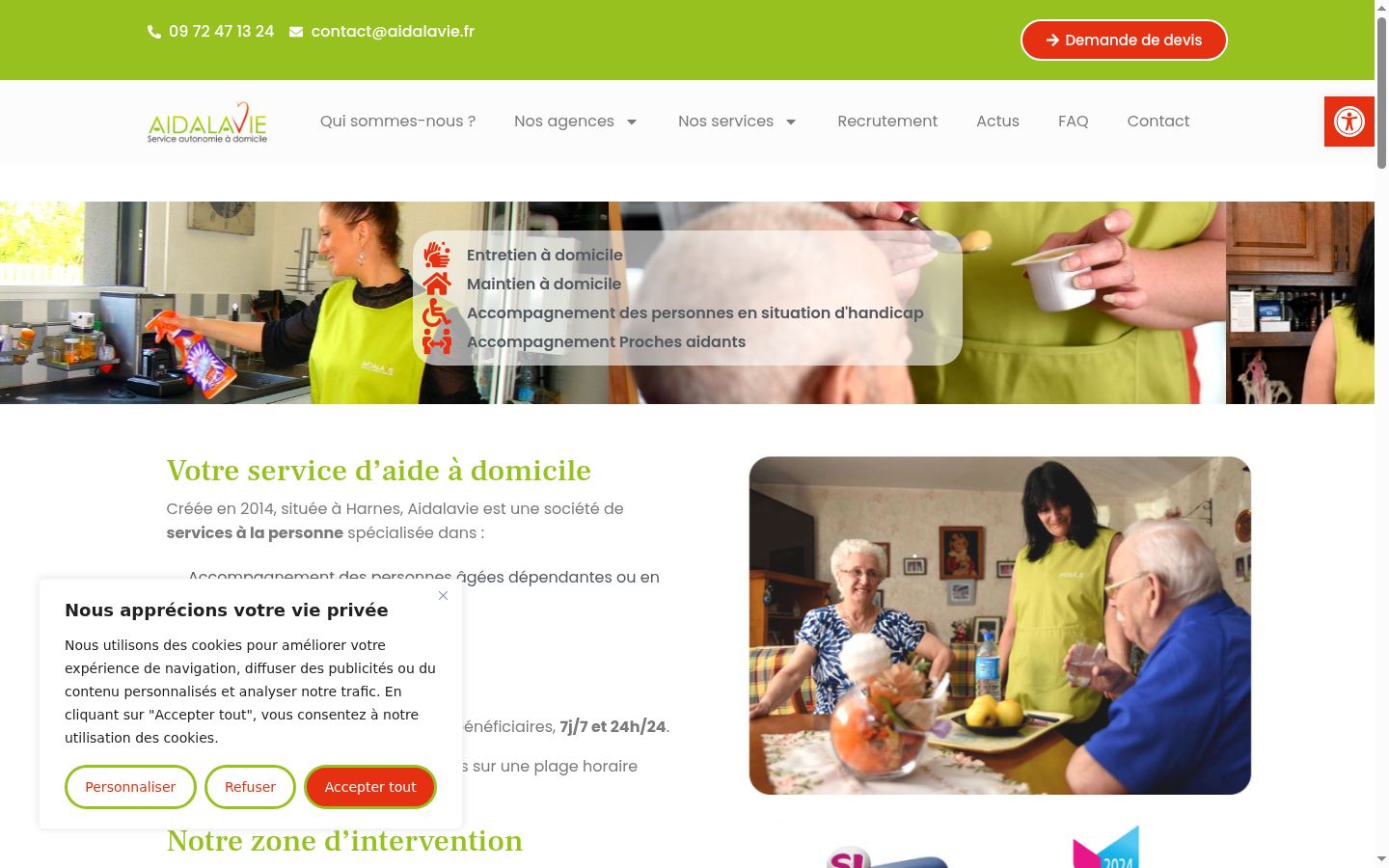 Kuvakaappaus suostumusbannerista, joka näytettiin ennen mitään vuorovaikutusta