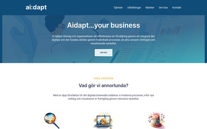 Screenshot of aidapt.se