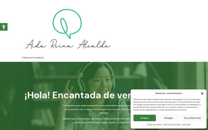 Screenshot of aidareinaalcalde.com