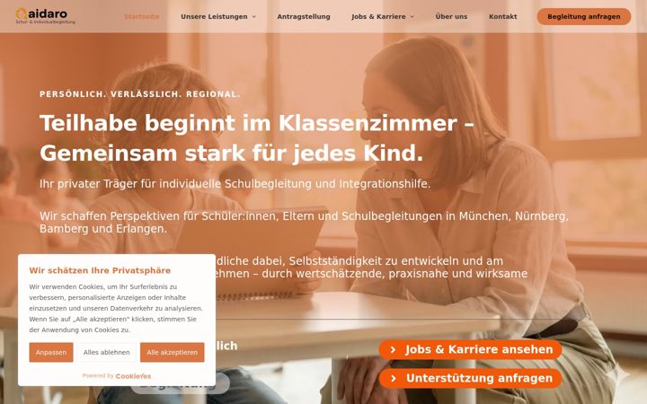 Screenshot of aidaro.de