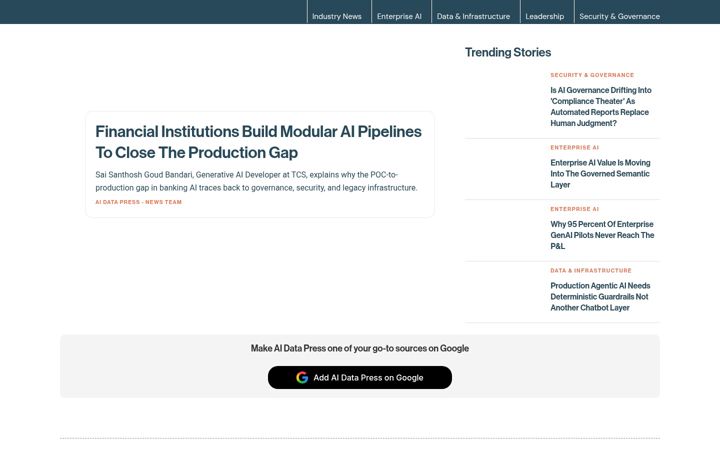 Screenshot of aidatapress.com