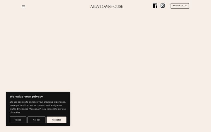 Screenshot of aidatownhouse.dk